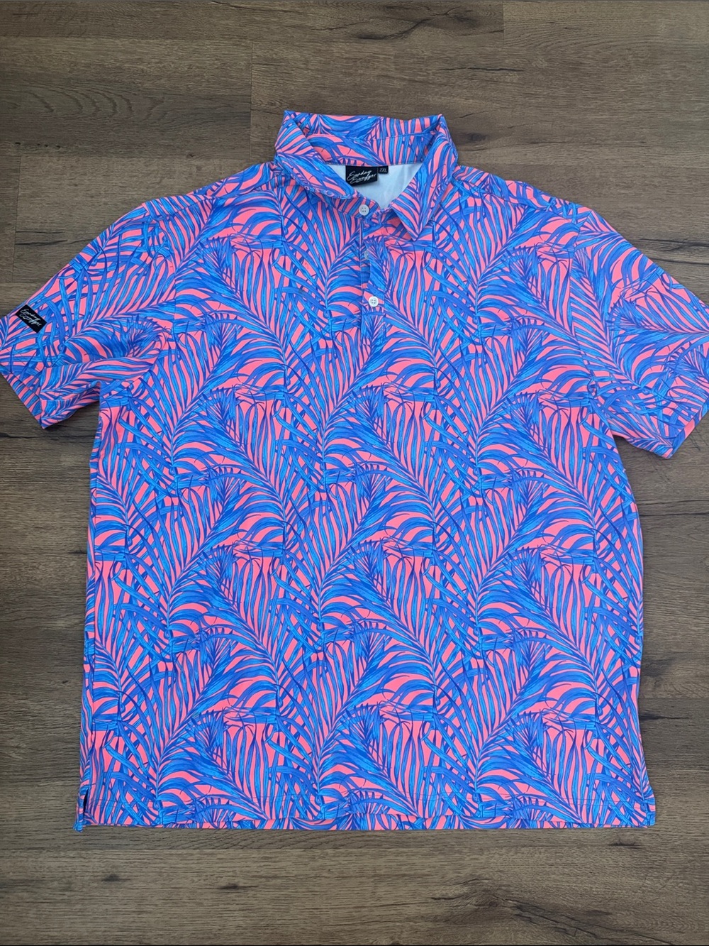 Sunday Swagger Palm-Leaf Print Polo